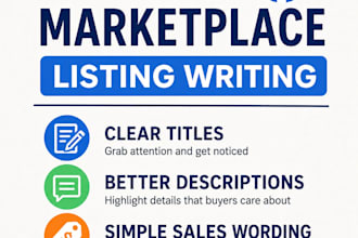 write sales listings for items
