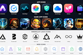 design custom app icons, icon sets, and ai mobile app solutions