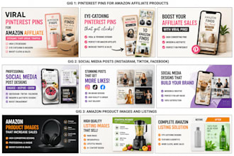 design viral pinterest pins for amazon affiliate products that drive traf