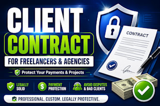 write client contract and service agreement for freelancers and agencies