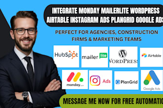 integrate monday mailerlite wordpress airtable instagram ads plangrid google ads