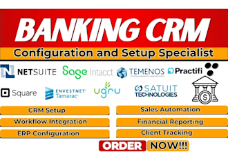 setup netsuite sageintacct square tamarac temenos ugrucrm practifi statuitcrm