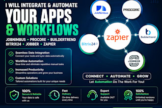 integrate data jobnimbus procore buildertrend migration bitrix24 jobber zapier