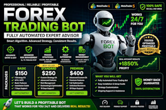 deliver a profitable automated forex trading bot, forex trading robot, forex bot