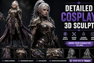design detailed cosplay 3d sculpts