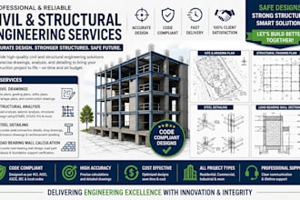 civil drawings structural analysis steel detailing load bearing wall calculation