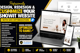 design, redesign, and customize your showit website with SEO