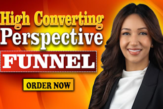 design a perspective funnel landing page for sales marketing and lead generation