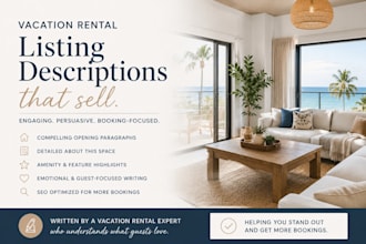 write vacation rental listing descriptions that sell