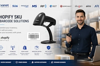 setup shopify sku barcode yanet 506 easyscan ms rf sgt qodevault skugen airo ar