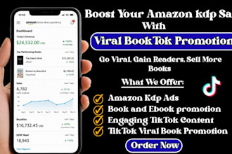 do viral booktok promotion for amazon KDP book to increase sales and ranking