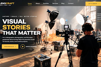 build squarespace website for videographer photographer filmmaker with portfolio