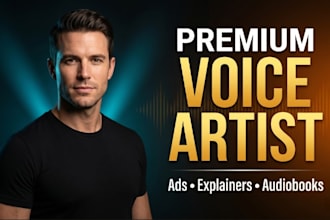 record a deep male voice, audiobook, narrator, commercial, american voiceover