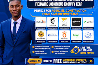 hubspot CRM automation mailchimp wix wrike quickbooks whatsapp make facebook ads