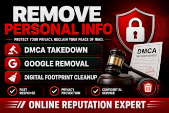 remove personal info from google and send dmca takedowns
