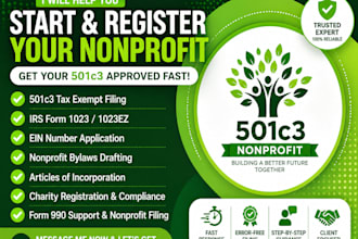 do complete 501c3 nonprofit startup form 1023ez 1023 bylaws tax exempt with ein