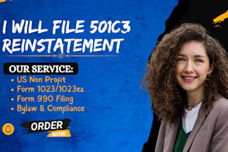 reinstate 501c3 tax exempt, non profit registration, form 1023, 990, 501c3
