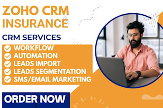 set up zoho CRM for insurance agencies with automation