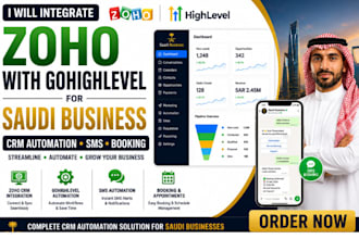 integrate zoho with gohighlevel for saudi business CRM automation SMS booking
