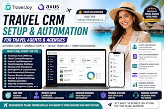 set up traveljoy crm booking traveljoy itinerary axus crm  for travel agents