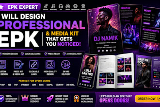 design epk media kit press kit artist epk one sheet speaker sheet press re