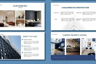 design real estate project portfolio, booklet, property marketing and one pager