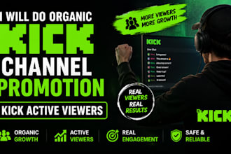 do organic kick channel promotion with active viewers