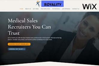 design wix hiring website recruiter employment agency website staffing website