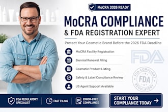 handle your mocra registration, renewal, and cosmetic compliance
