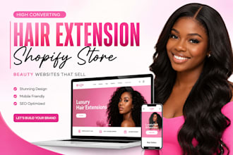 design hair extension shopify store hair website hair extension store