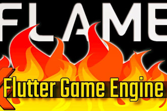 develop 2d 3d game with flutter using flame game engine