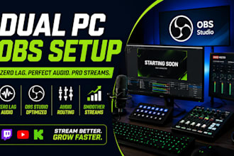 setup dual PC obs streaming with zero lag audio for streamers