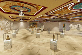 design cgi 3d museum, art gallery and exhibition spaces