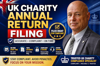 file UK charity annual return report and charity commission compliance