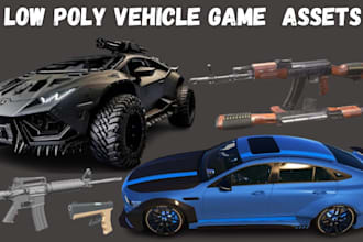 custom stylized 3d vehicle game assets 3d modeling optimized game props ready