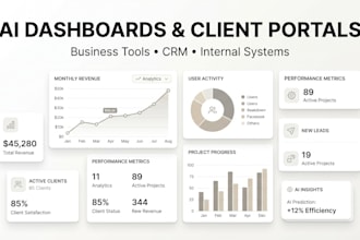 build ai dashboards, client portals and internal business tools