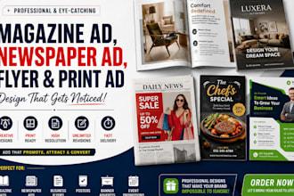 design magazine ad newspaper corporate flyer print booklet design catalog design