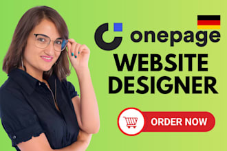 design and redesign onepage io website and one page io german landing page