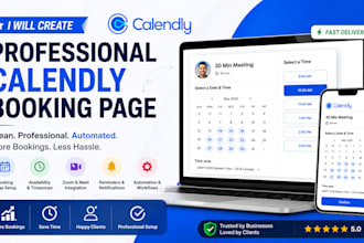 create a professional calendly booking page setup