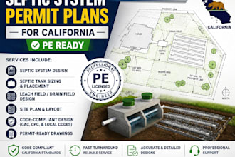design septic system permit plans for california pe ready