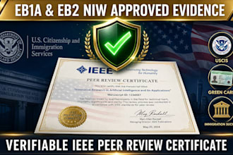 provide verifiable ieee peer review judging criteria certificate for eb1 eb2