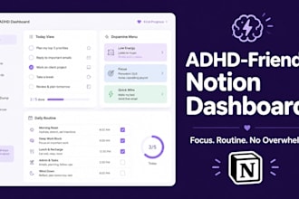 build an adhd friendly notion dashboard to improve focus and routine