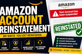 reinstate amazon seller account with professional poa appeal