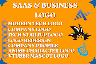 create modern tech, futuristic business logo and startup branding