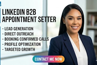 be your linkedin marketing manager and b2b appointment setter