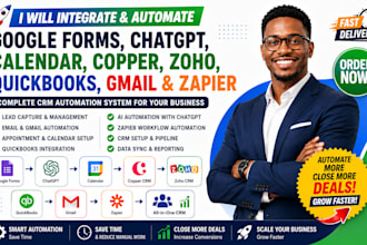 integrate google forms chatgpt calender copper zoho quickbooks gmail zapier crms