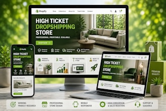 create high ticket store shopify high ticket dropshipping store product research