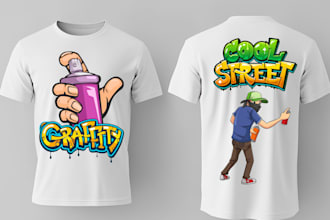 create custom urban graffiti t shirt design