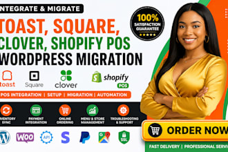 integrate toast shopify pos, square pos, clover pos wordpress migration