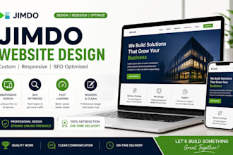 jimdo website design custom redesign SEO  optimize responsive business website